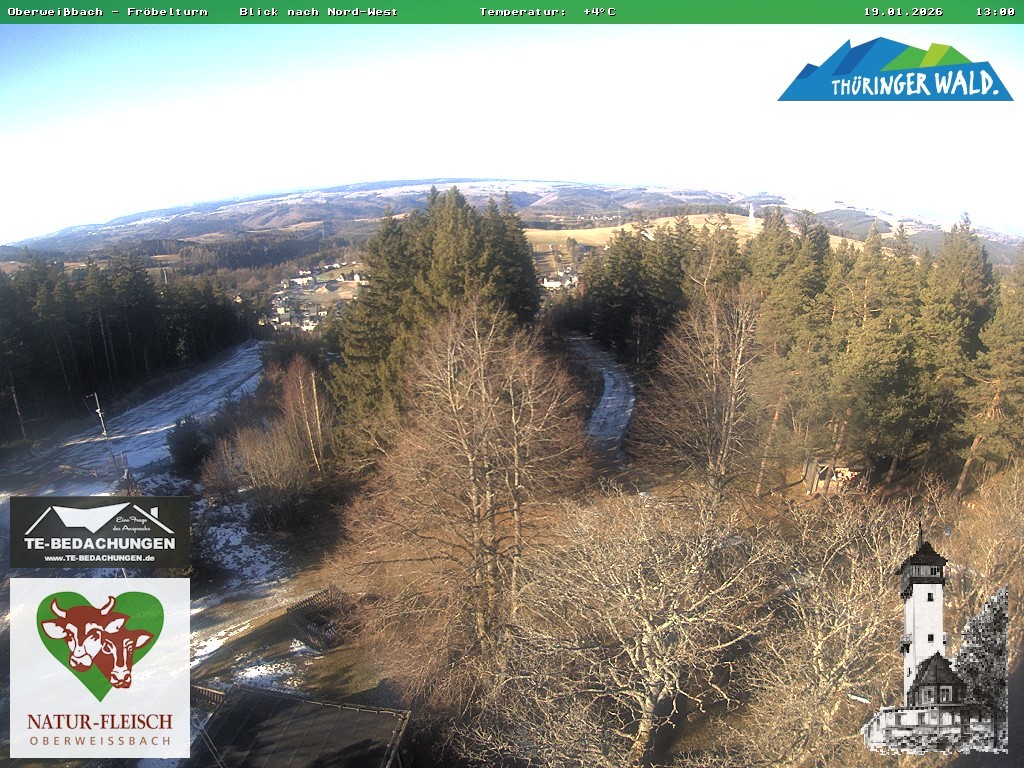 Archiv Foto Webcam Oberweissbach - Blick vom Fröbelturm