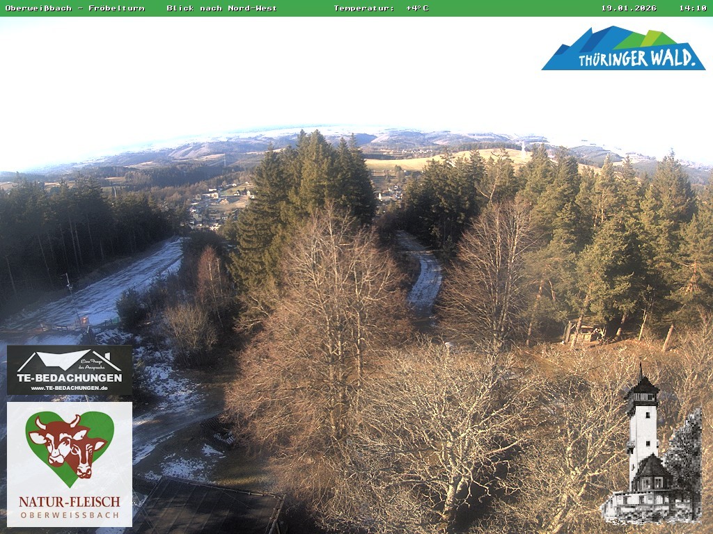 Archiv Foto Webcam Oberweissbach - Blick vom Fröbelturm