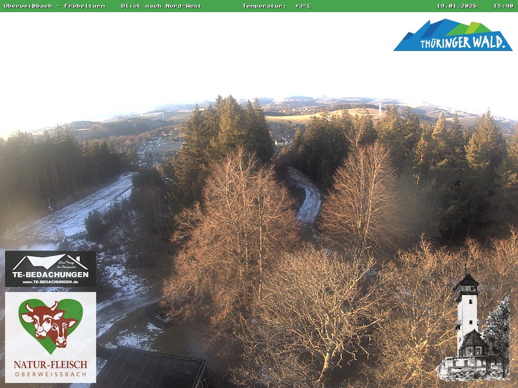 Archiv Foto Webcam Oberweissbach - Blick vom Fröbelturm
