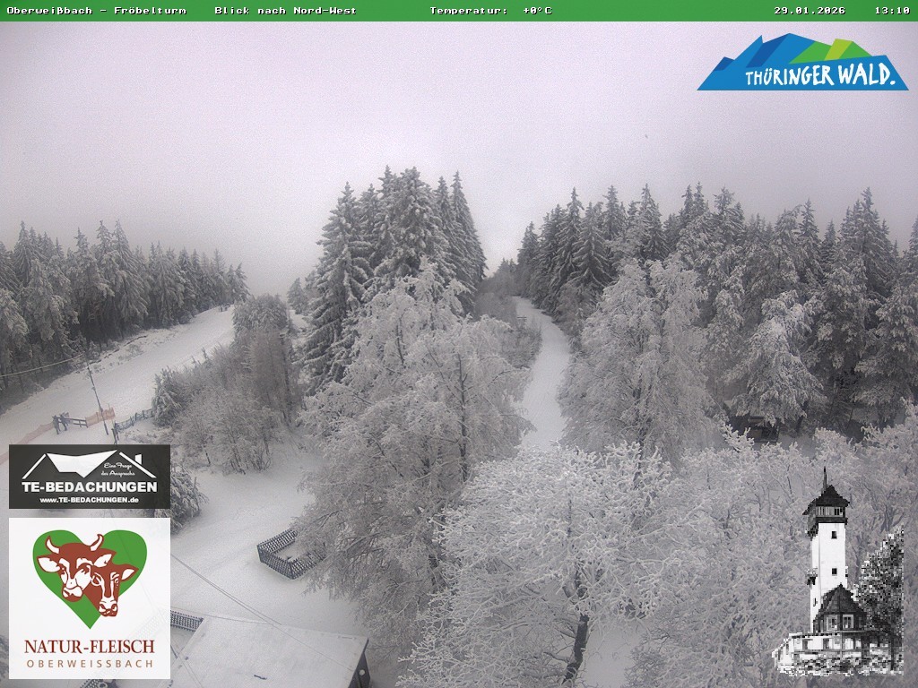 Archiv Foto Webcam Oberweissbach - Blick vom Fröbelturm
