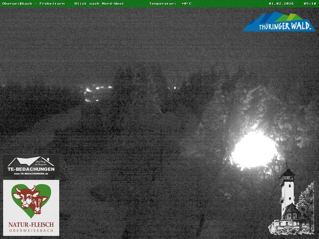 Archived image Webcam Oberweissbach - View from Froebelturm Restaurant