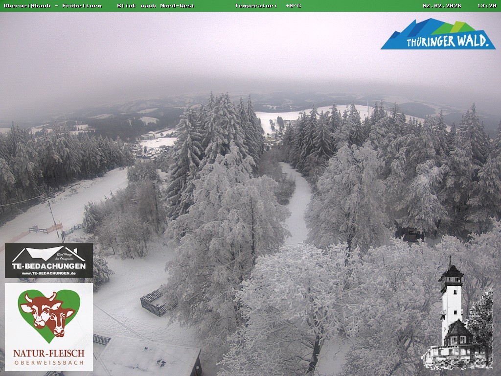 Archiv Foto Webcam Oberweissbach - Blick vom Fröbelturm