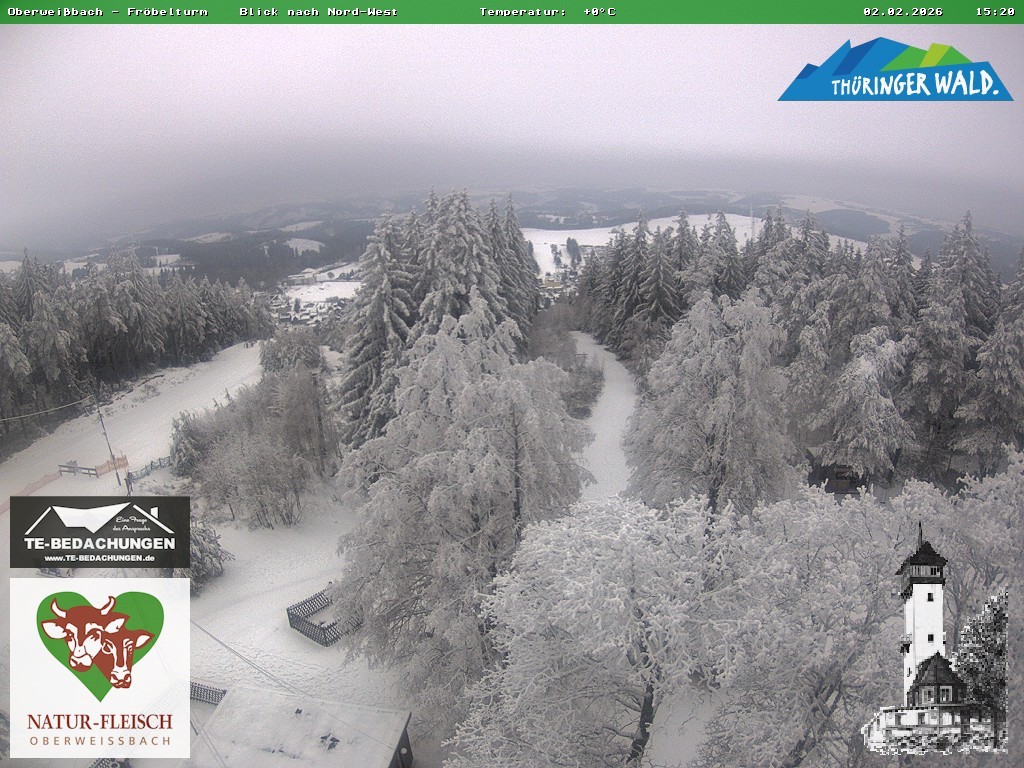 Archiv Foto Webcam Oberweissbach - Blick vom Fröbelturm