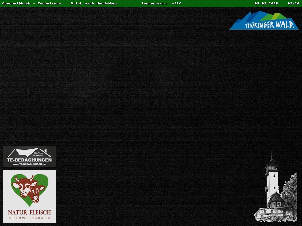 Archived image Webcam Oberweissbach - View from Froebelturm Restaurant