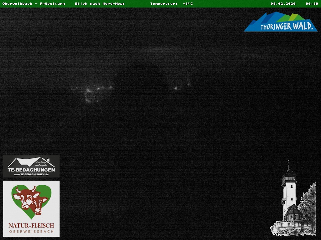 Archived image Webcam Oberweissbach - View from Froebelturm Restaurant