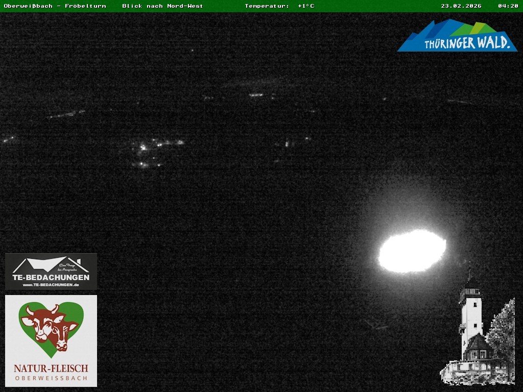 Archiv Foto Webcam Oberweissbach - Blick vom Fröbelturm