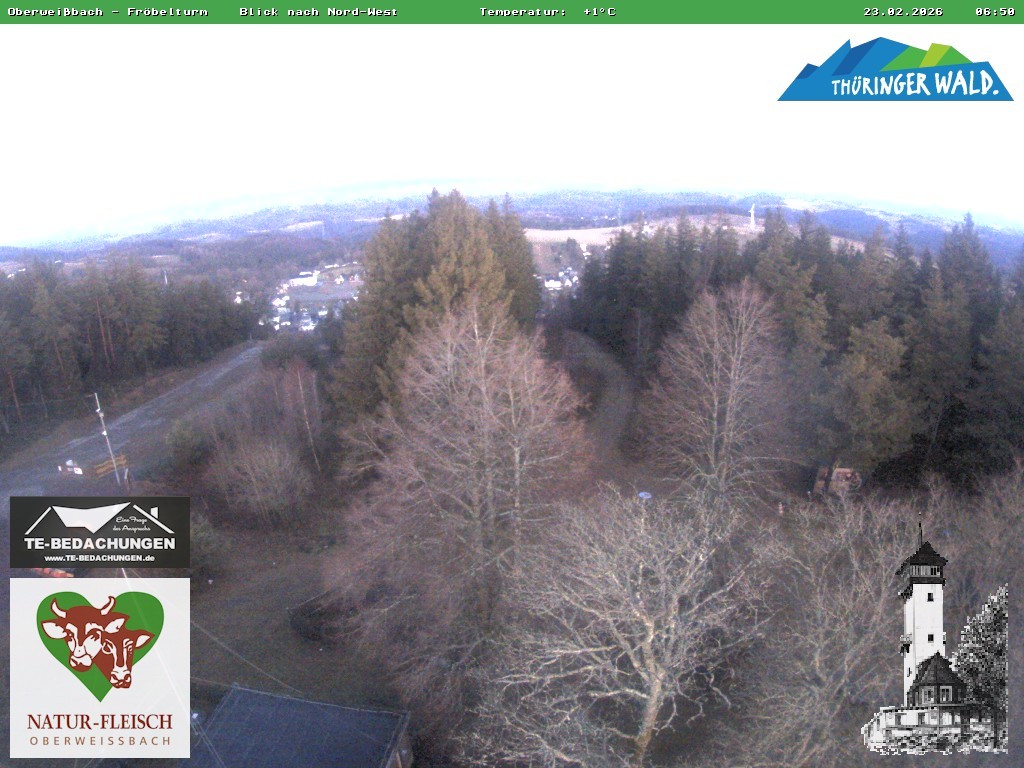 Archiv Foto Webcam Oberweissbach - Blick vom Fröbelturm
