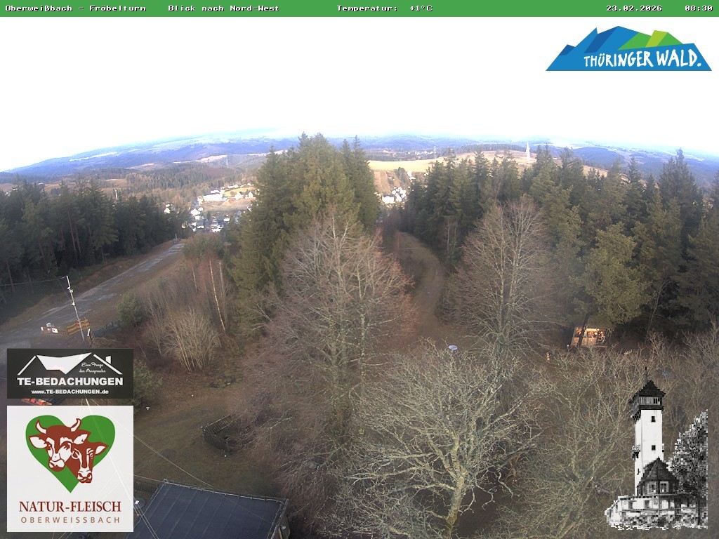 Archiv Foto Webcam Oberweissbach - Blick vom Fröbelturm