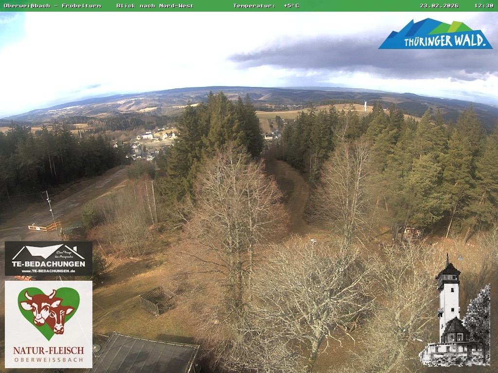 Archiv Foto Webcam Oberweissbach - Blick vom Fröbelturm