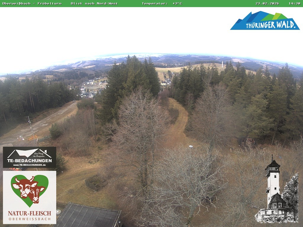 Archiv Foto Webcam Oberweissbach - Blick vom Fröbelturm