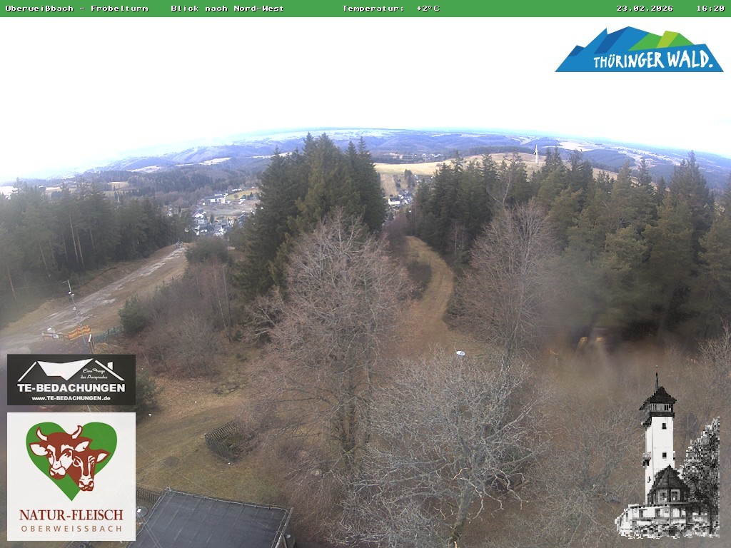 Archiv Foto Webcam Oberweissbach - Blick vom Fröbelturm