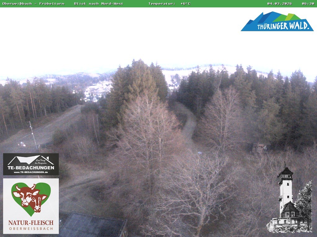 Archiv Foto Webcam Oberweissbach - Blick vom Fröbelturm