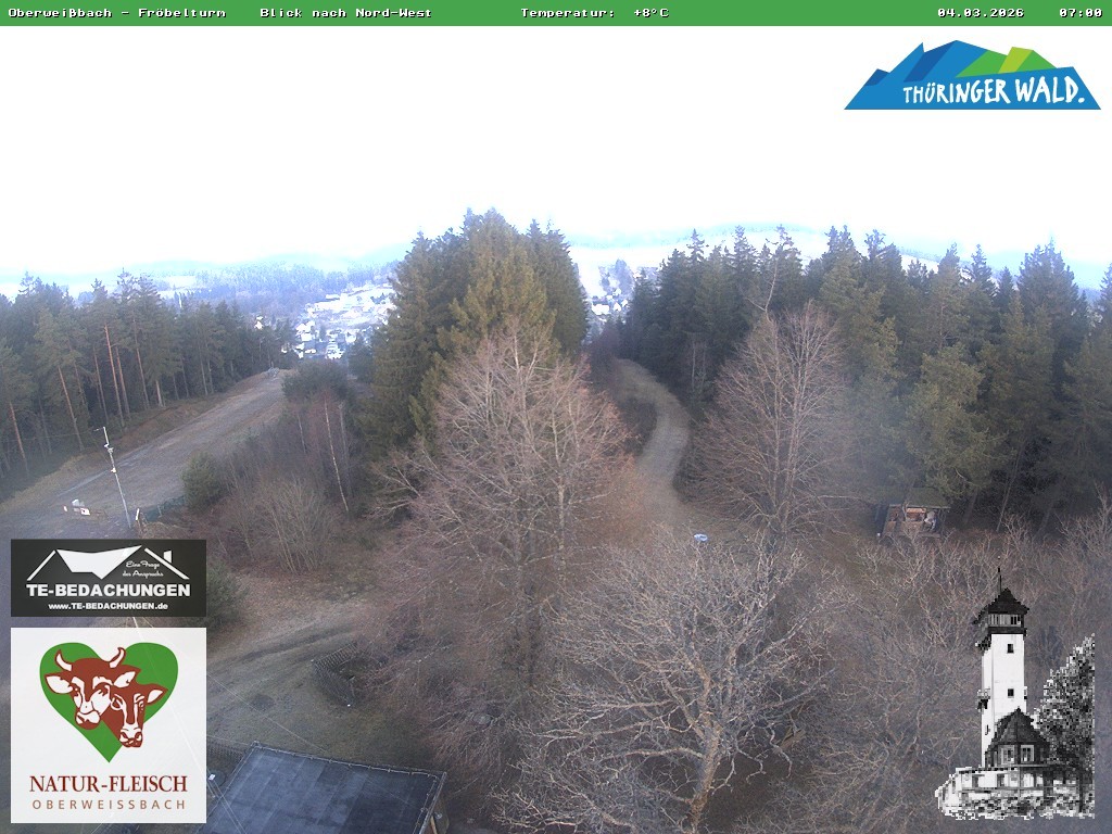 Archiv Foto Webcam Oberweissbach - Blick vom Fröbelturm