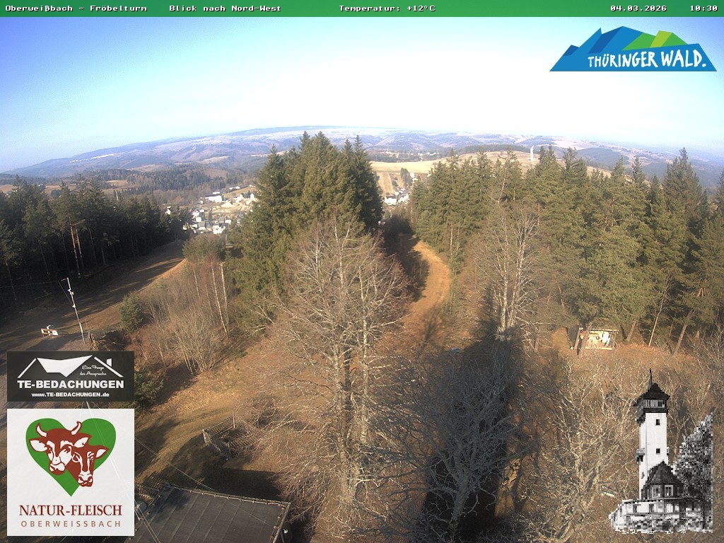 Archiv Foto Webcam Oberweissbach - Blick vom Fröbelturm