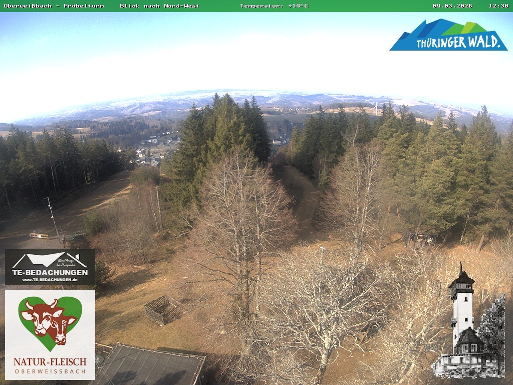 Archiv Foto Webcam Oberweissbach - Blick vom Fröbelturm