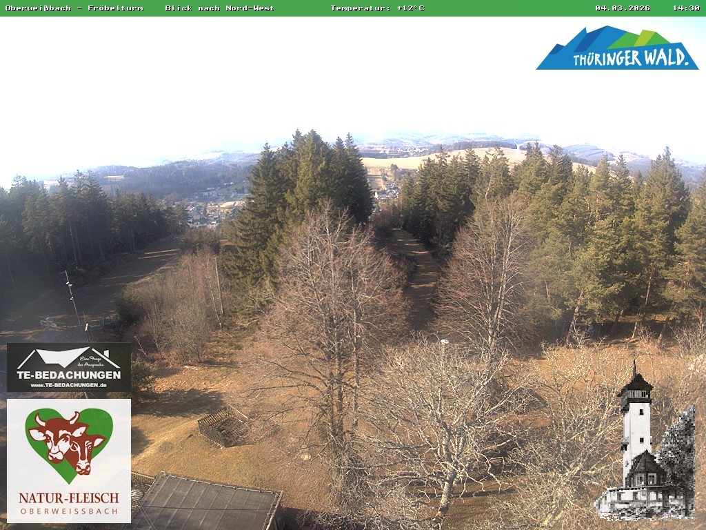 Archiv Foto Webcam Oberweissbach - Blick vom Fröbelturm