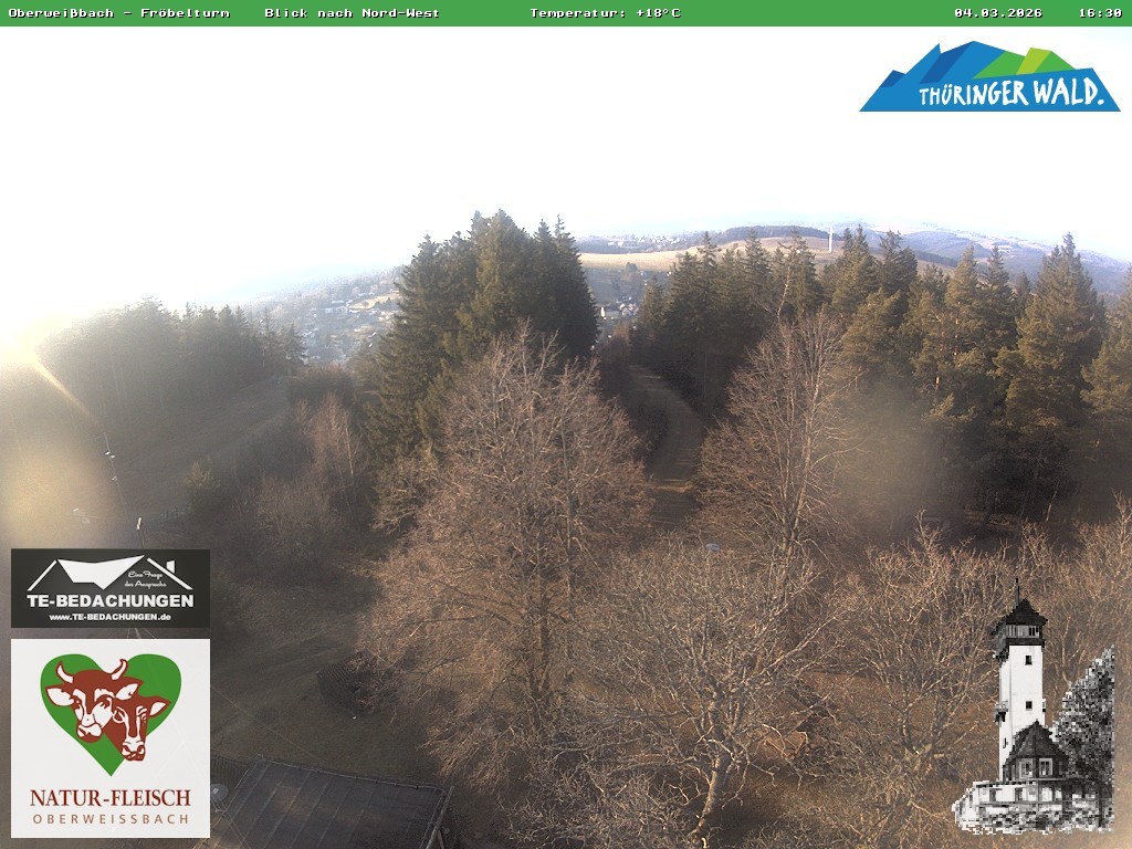 Archiv Foto Webcam Oberweissbach - Blick vom Fröbelturm