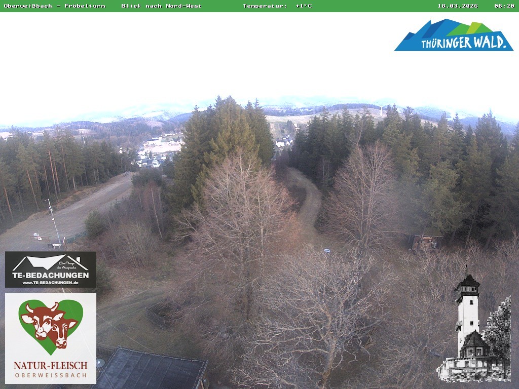 Archiv Foto Webcam Oberweissbach - Blick vom Fröbelturm