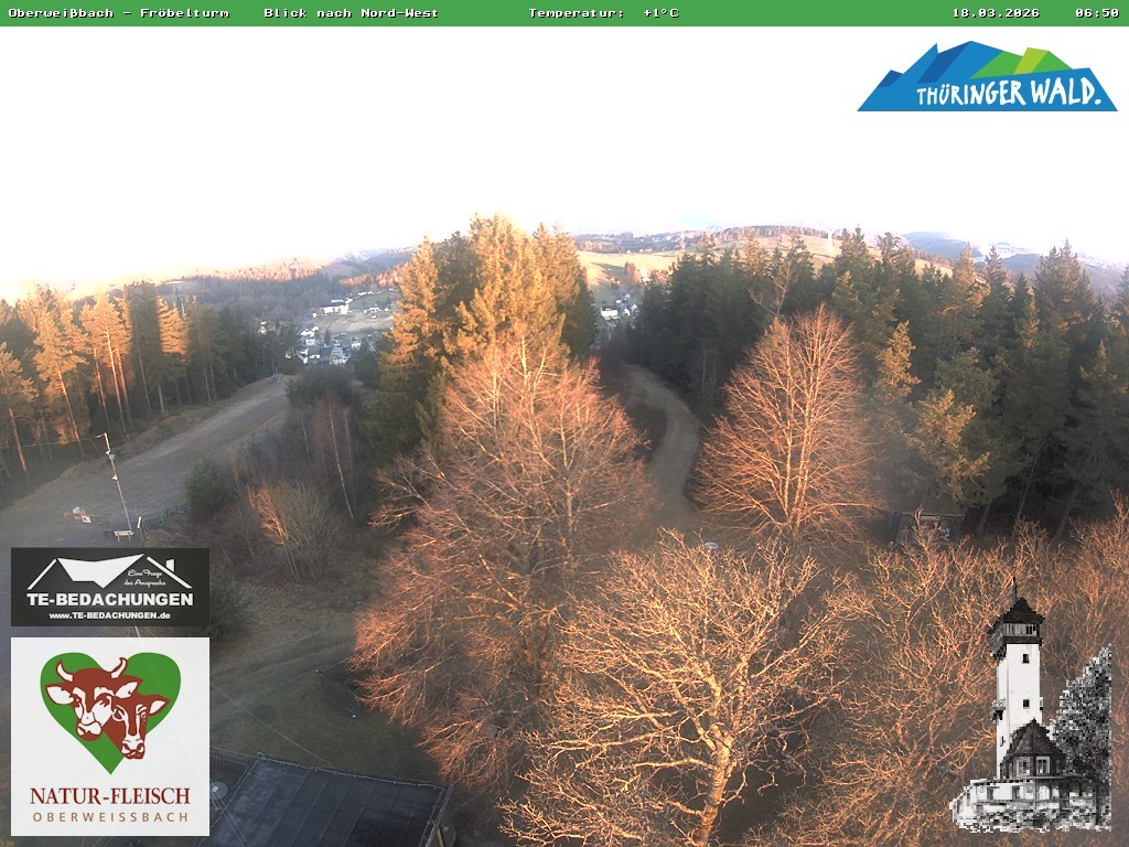 Archiv Foto Webcam Oberweissbach - Blick vom Fröbelturm