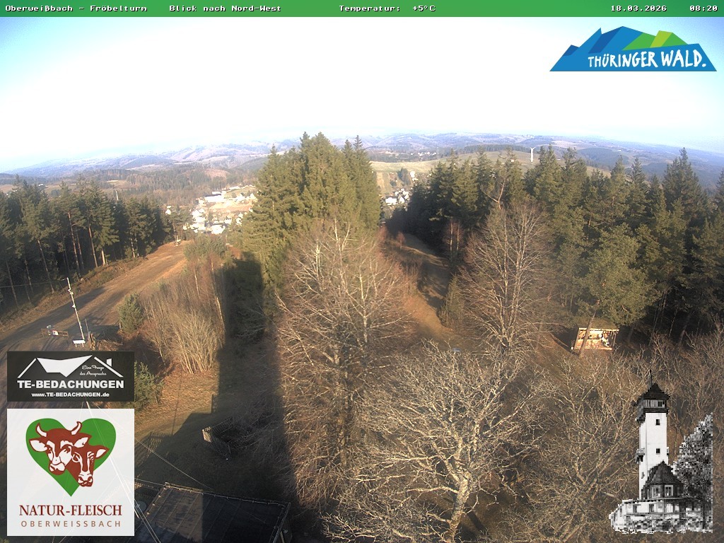 Archiv Foto Webcam Oberweissbach - Blick vom Fröbelturm