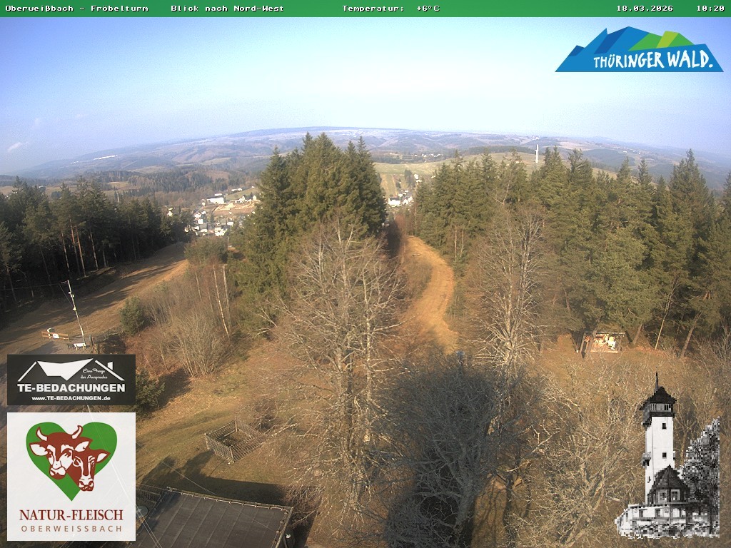 Archiv Foto Webcam Oberweissbach - Blick vom Fröbelturm
