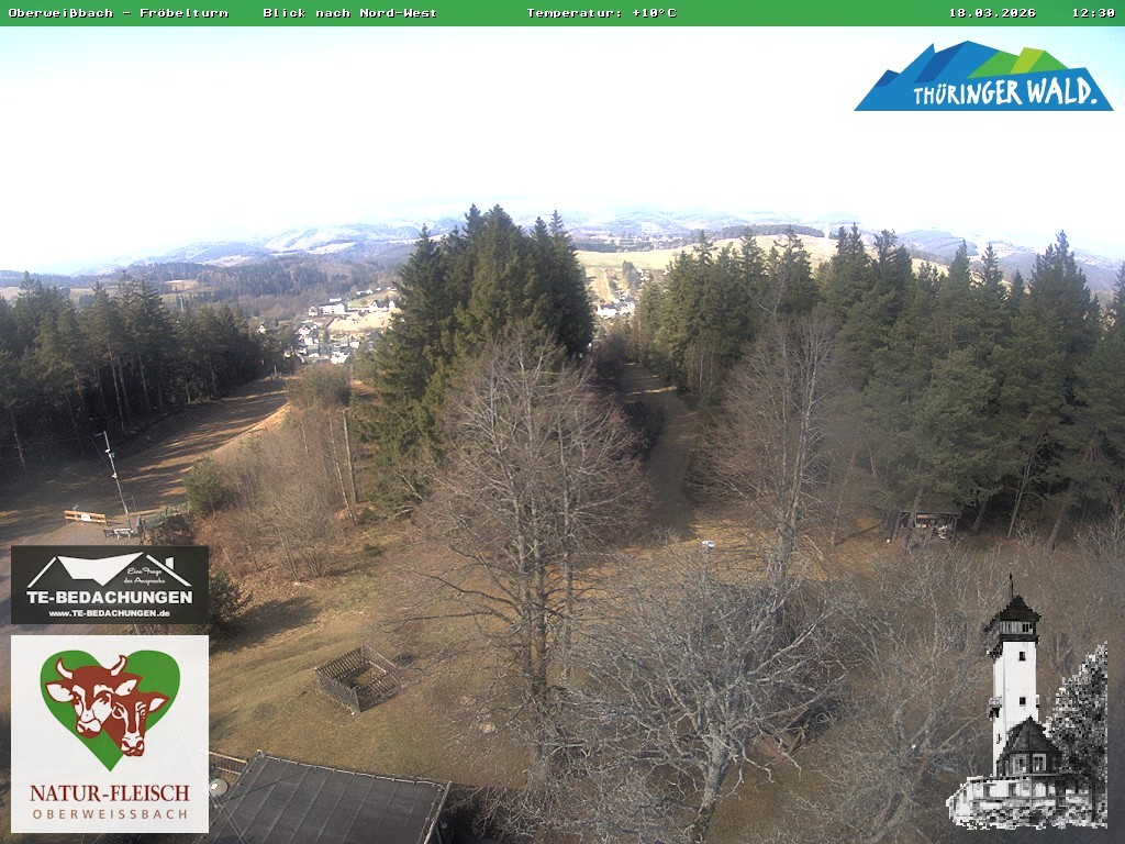Archiv Foto Webcam Oberweissbach - Blick vom Fröbelturm