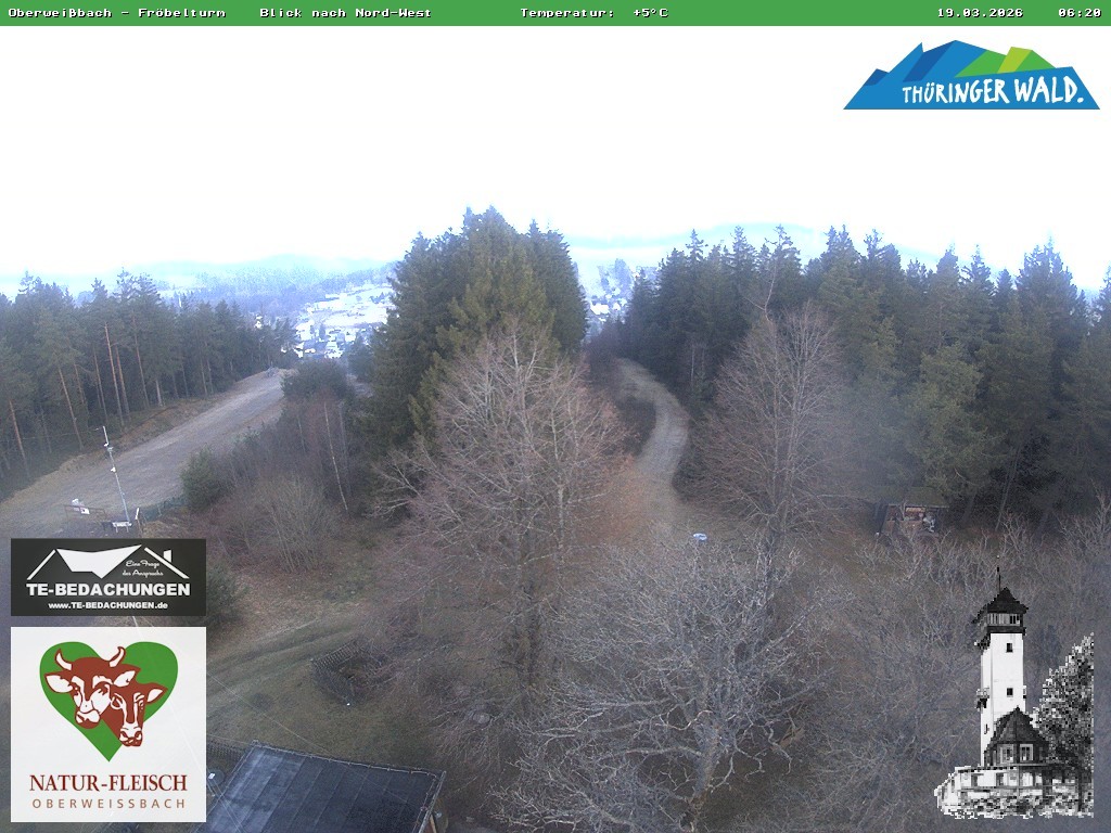 Archiv Foto Webcam Oberweissbach - Blick vom Fröbelturm