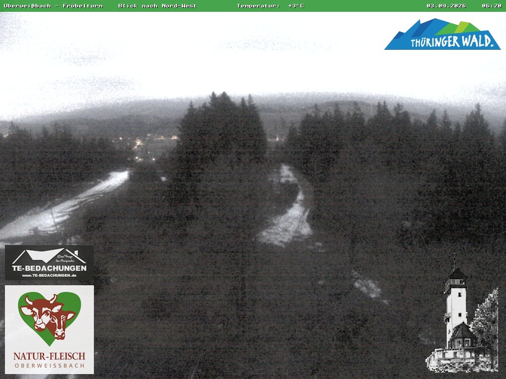 Archiv Foto Webcam Oberweissbach - Blick vom Fröbelturm