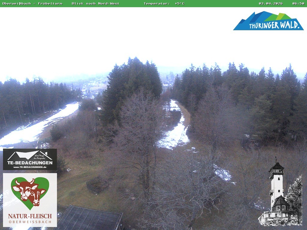 Archiv Foto Webcam Oberweissbach - Blick vom Fröbelturm