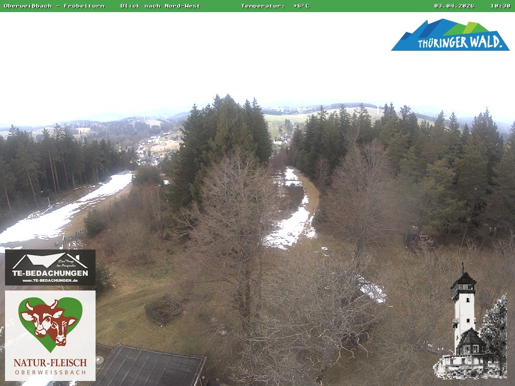 Archiv Foto Webcam Oberweissbach - Blick vom Fröbelturm