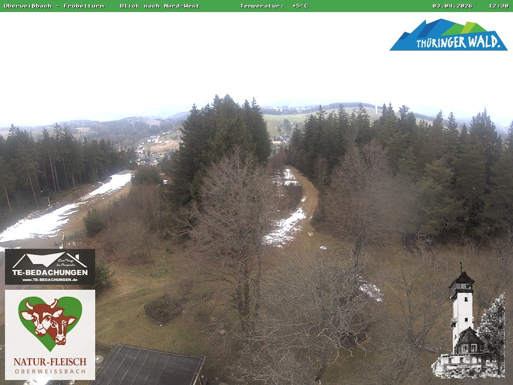 Archiv Foto Webcam Oberweissbach - Blick vom Fröbelturm