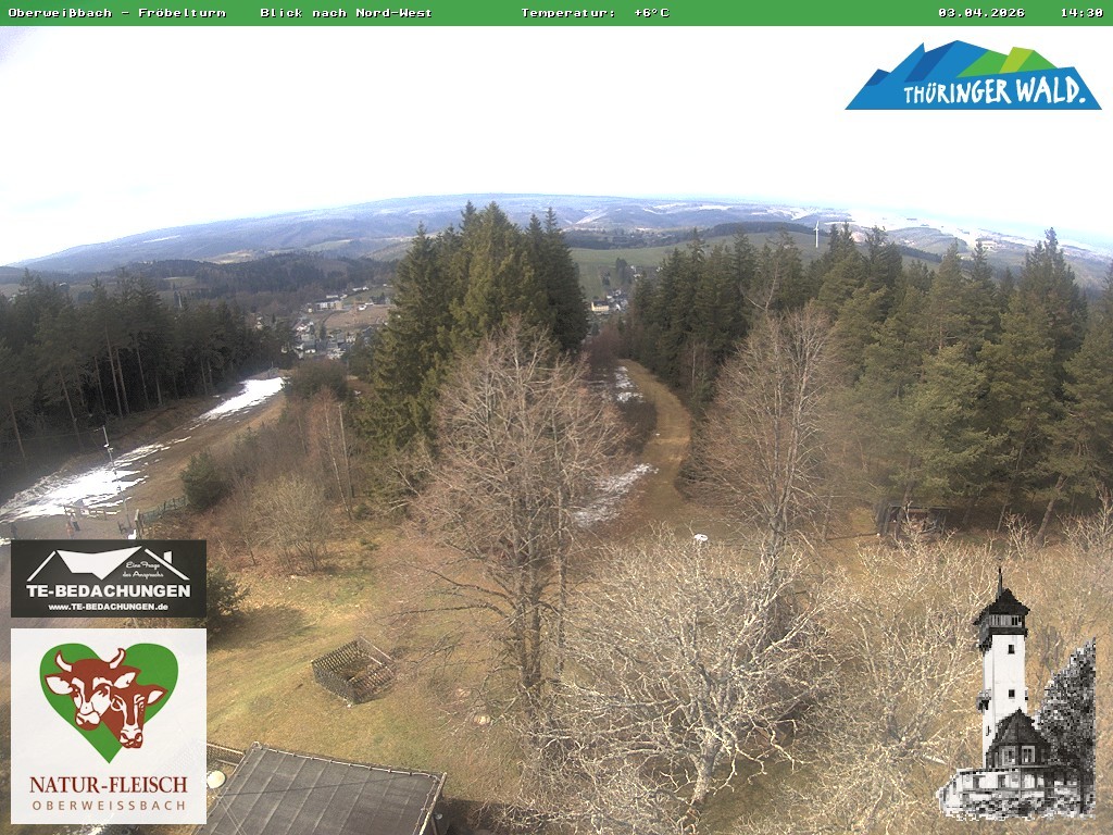 Archiv Foto Webcam Oberweissbach - Blick vom Fröbelturm