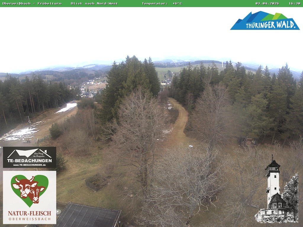 Archiv Foto Webcam Oberweissbach - Blick vom Fröbelturm