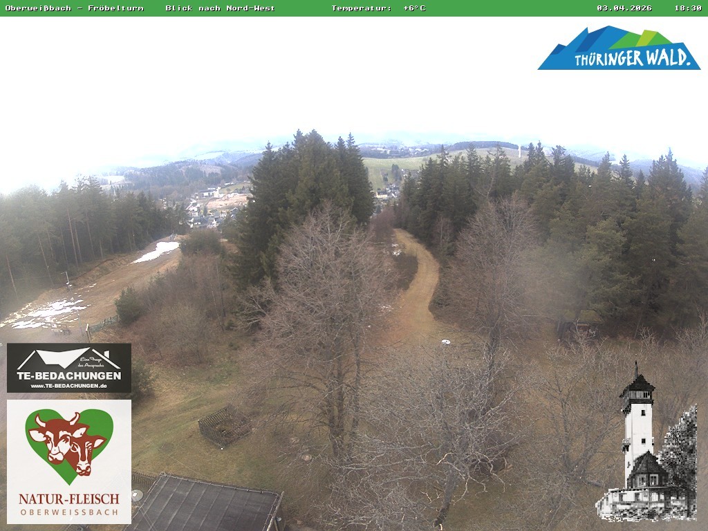 Archiv Foto Webcam Oberweissbach - Blick vom Fröbelturm