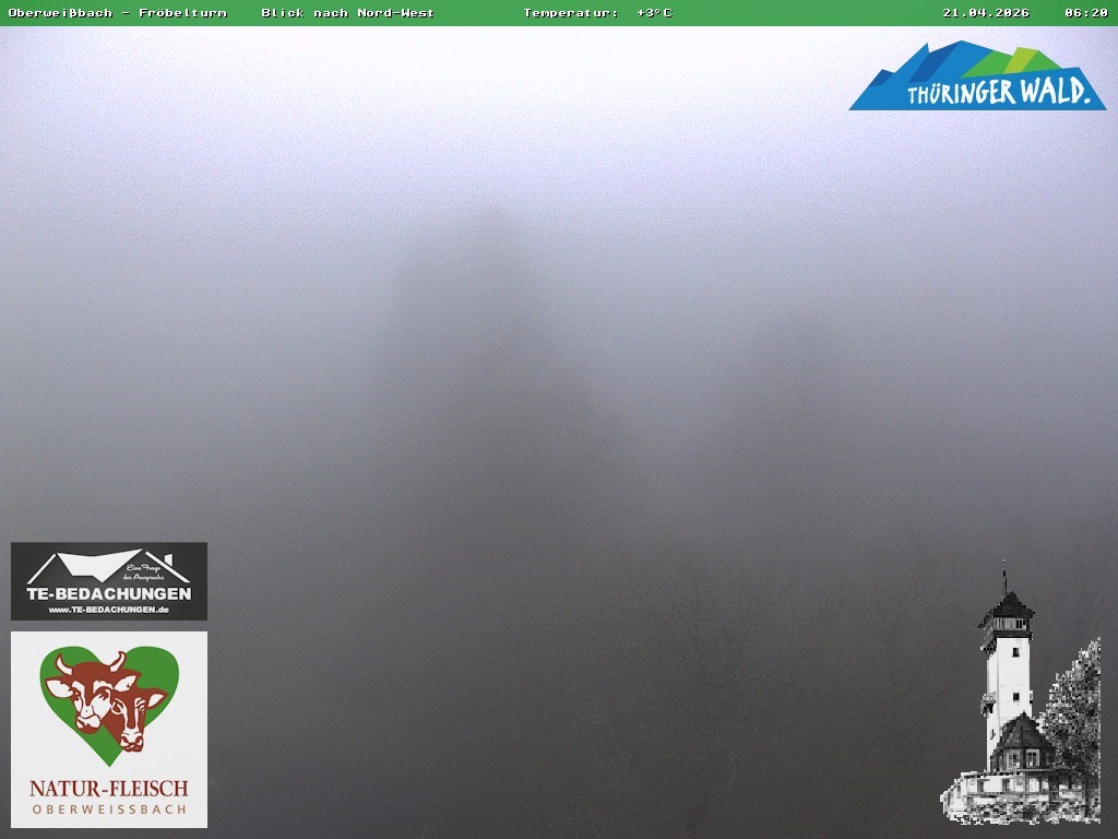 Archiv Foto Webcam Oberweissbach - Blick vom Fröbelturm