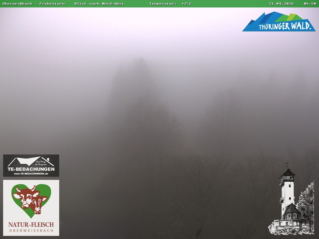 Archiv Foto Webcam Oberweissbach - Blick vom Fröbelturm