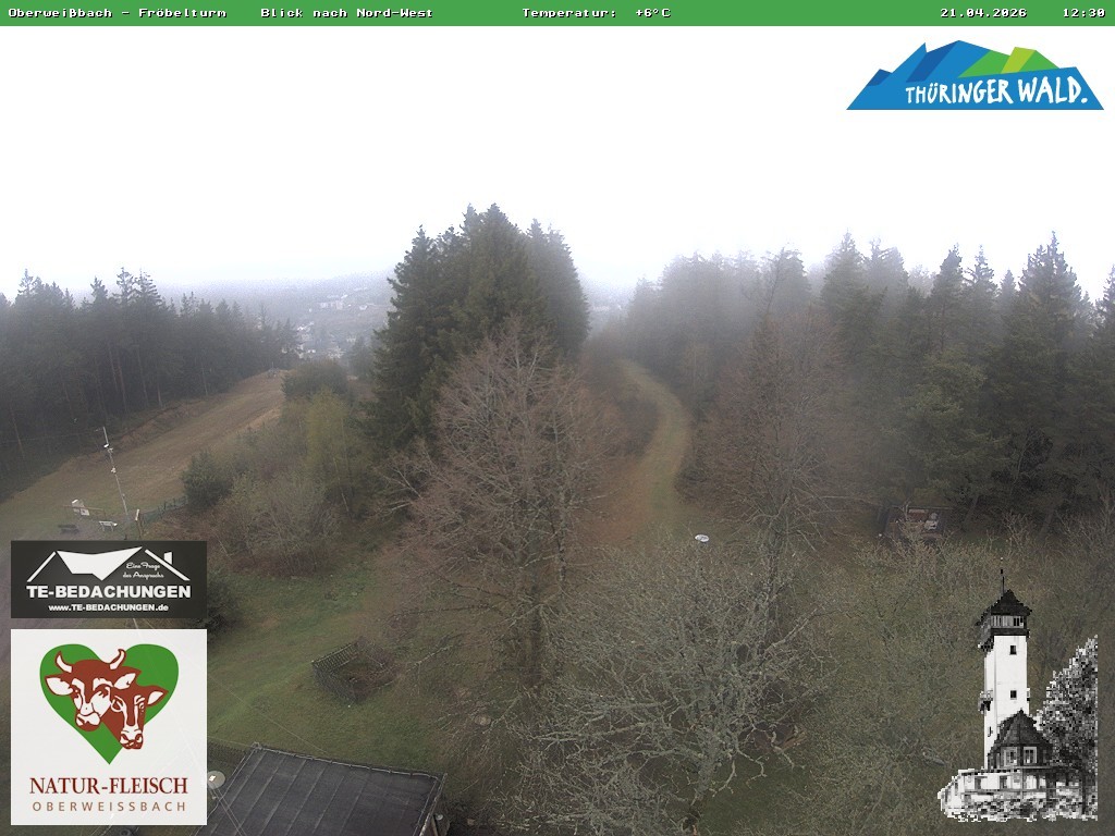 Archiv Foto Webcam Oberweissbach - Blick vom Fröbelturm