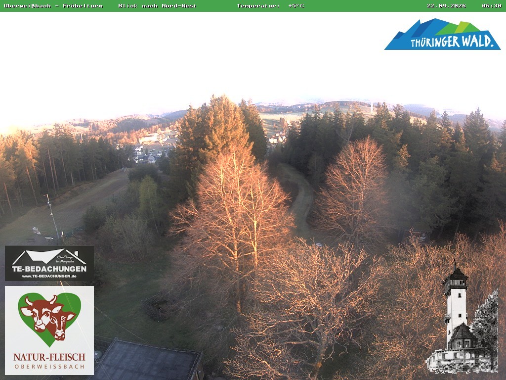 Archiv Foto Webcam Oberweissbach - Blick vom Fröbelturm