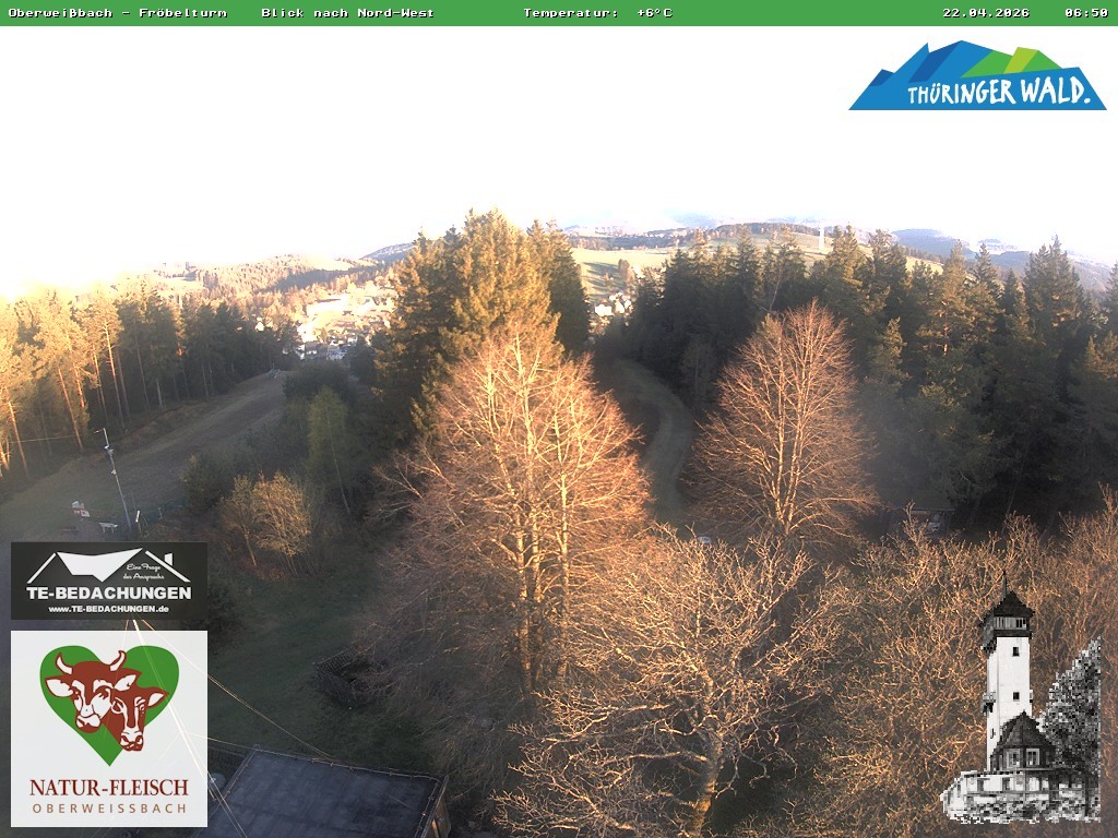 Archiv Foto Webcam Oberweissbach - Blick vom Fröbelturm