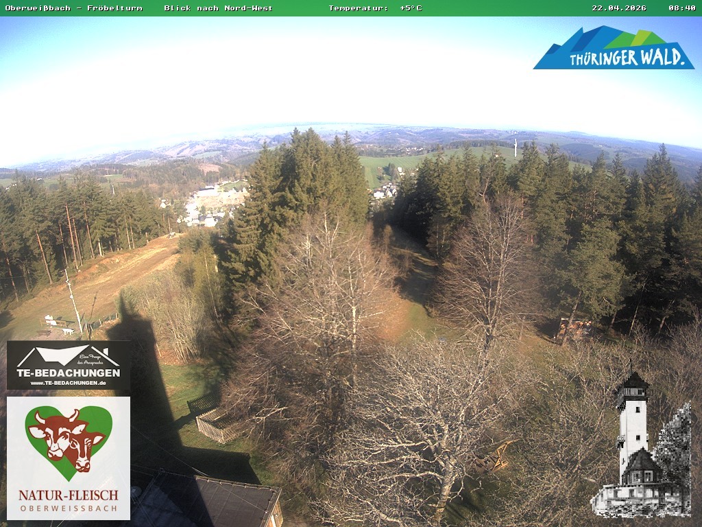 Archiv Foto Webcam Oberweissbach - Blick vom Fröbelturm