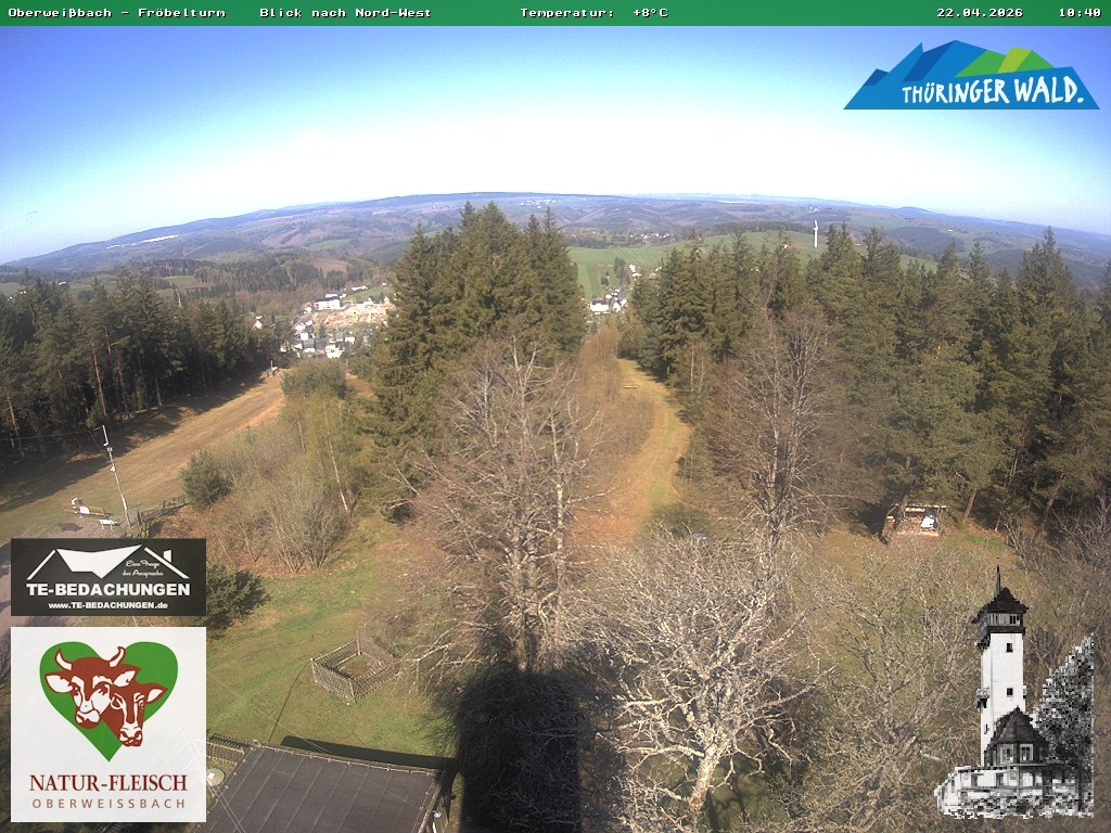 Archiv Foto Webcam Oberweissbach - Blick vom Fröbelturm