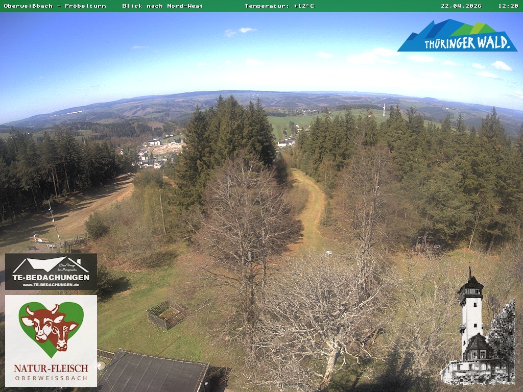 Archiv Foto Webcam Oberweissbach - Blick vom Fröbelturm