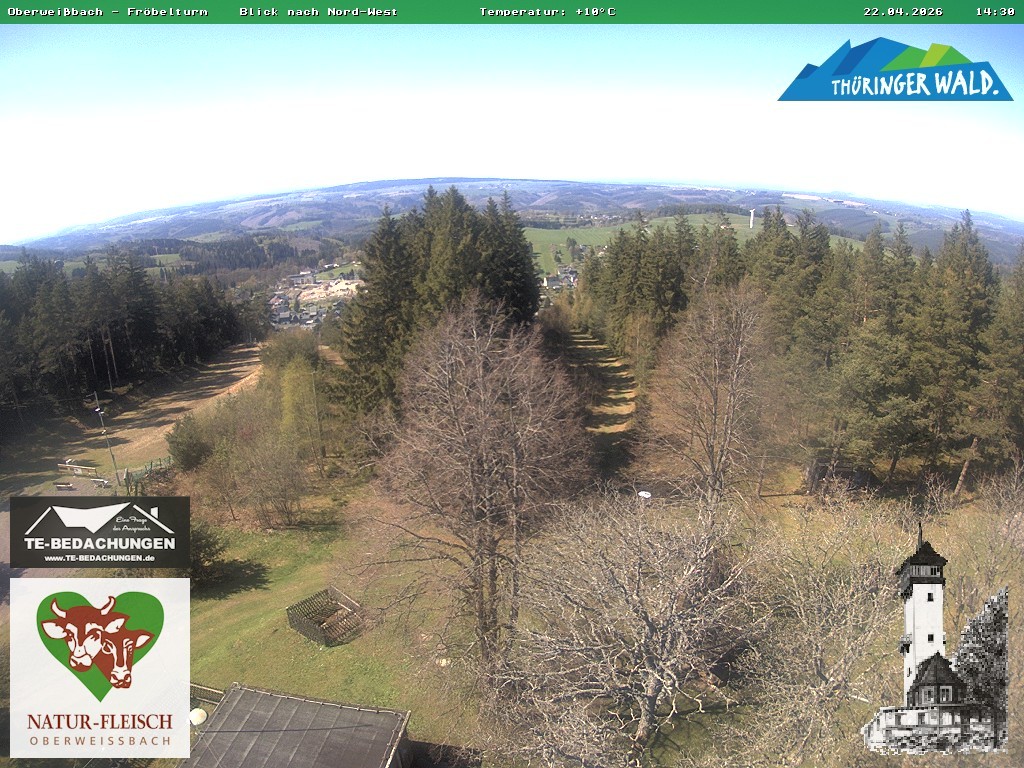 Archiv Foto Webcam Oberweissbach - Blick vom Fröbelturm