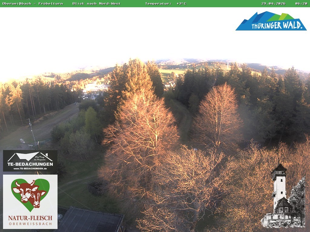 Archiv Foto Webcam Oberweissbach - Blick vom Fröbelturm