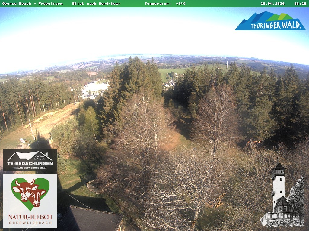 Archiv Foto Webcam Oberweissbach - Blick vom Fröbelturm