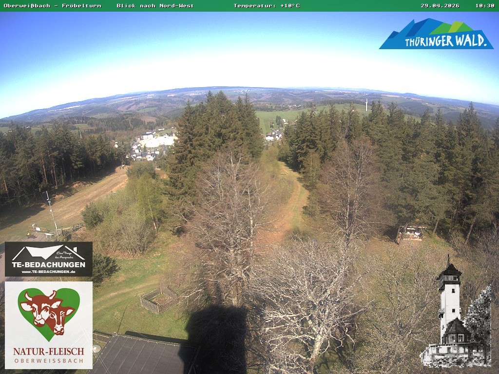 Archiv Foto Webcam Oberweissbach - Blick vom Fröbelturm