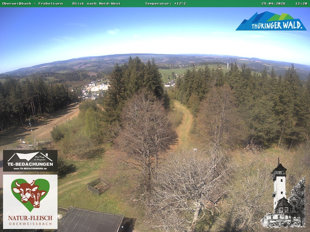 Archiv Foto Webcam Oberweissbach - Blick vom Fröbelturm
