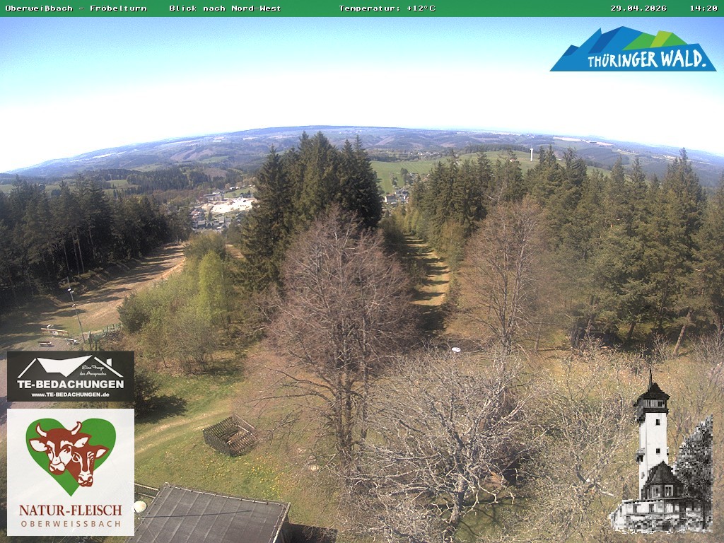 Archiv Foto Webcam Oberweissbach - Blick vom Fröbelturm