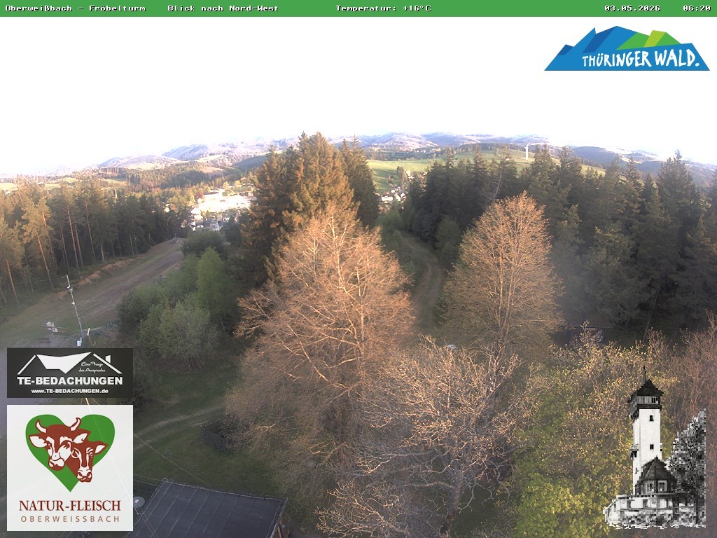Archiv Foto Webcam Oberweissbach - Blick vom Fröbelturm