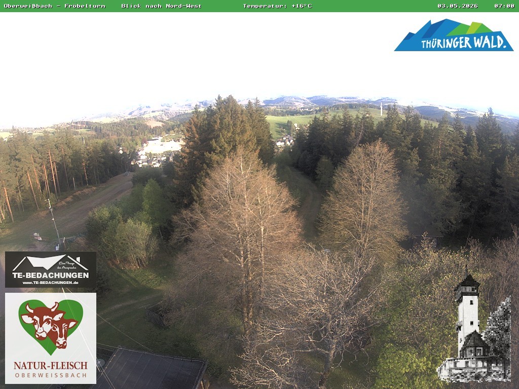 Archiv Foto Webcam Oberweissbach - Blick vom Fröbelturm